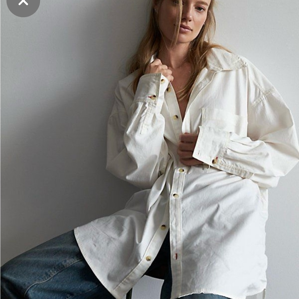 White Button-Up Shirt 100% Cotton - Picture 6 of 6